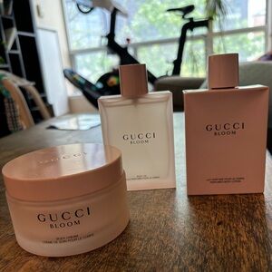 Gucci Bloom body care set (cream, lotion & oil)